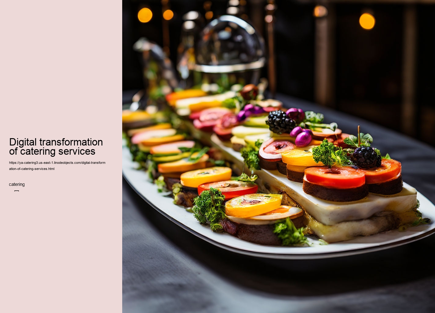 Digital transformation of catering services